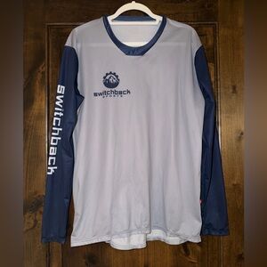 Gray and Blue Long Sleeve Tee